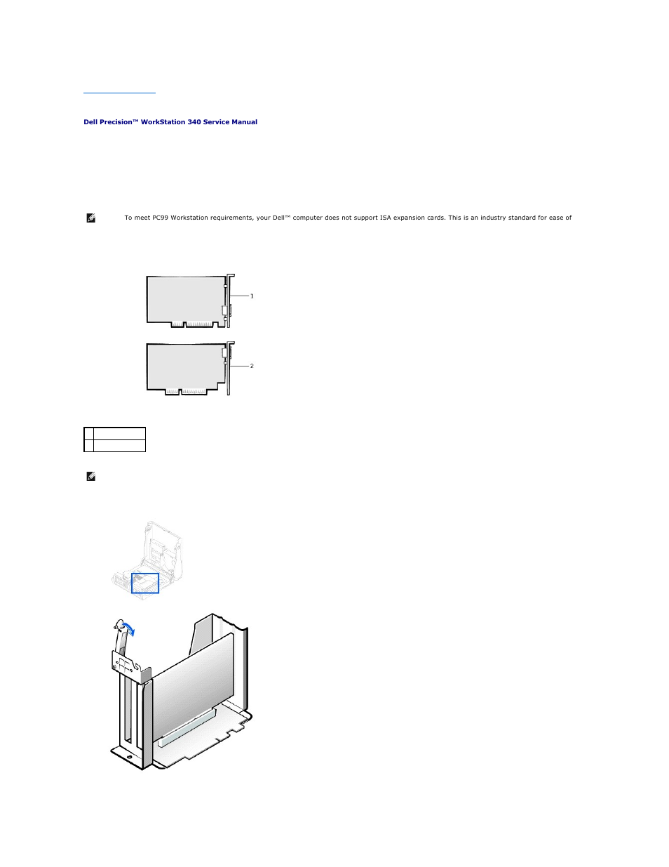 Expansion cards | Dell Precision 340 User Manual | Page 29 / 60