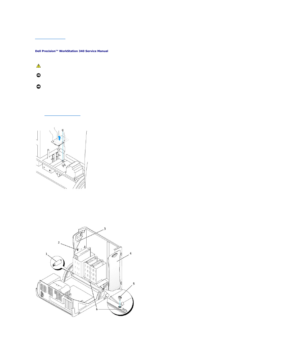 Control panel, Removing the control panel | Dell Precision 340 User Manual | Page 9 / 60