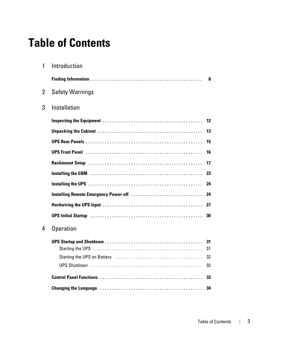 Dell UPS 5600R User Manual | Page 3 / 69