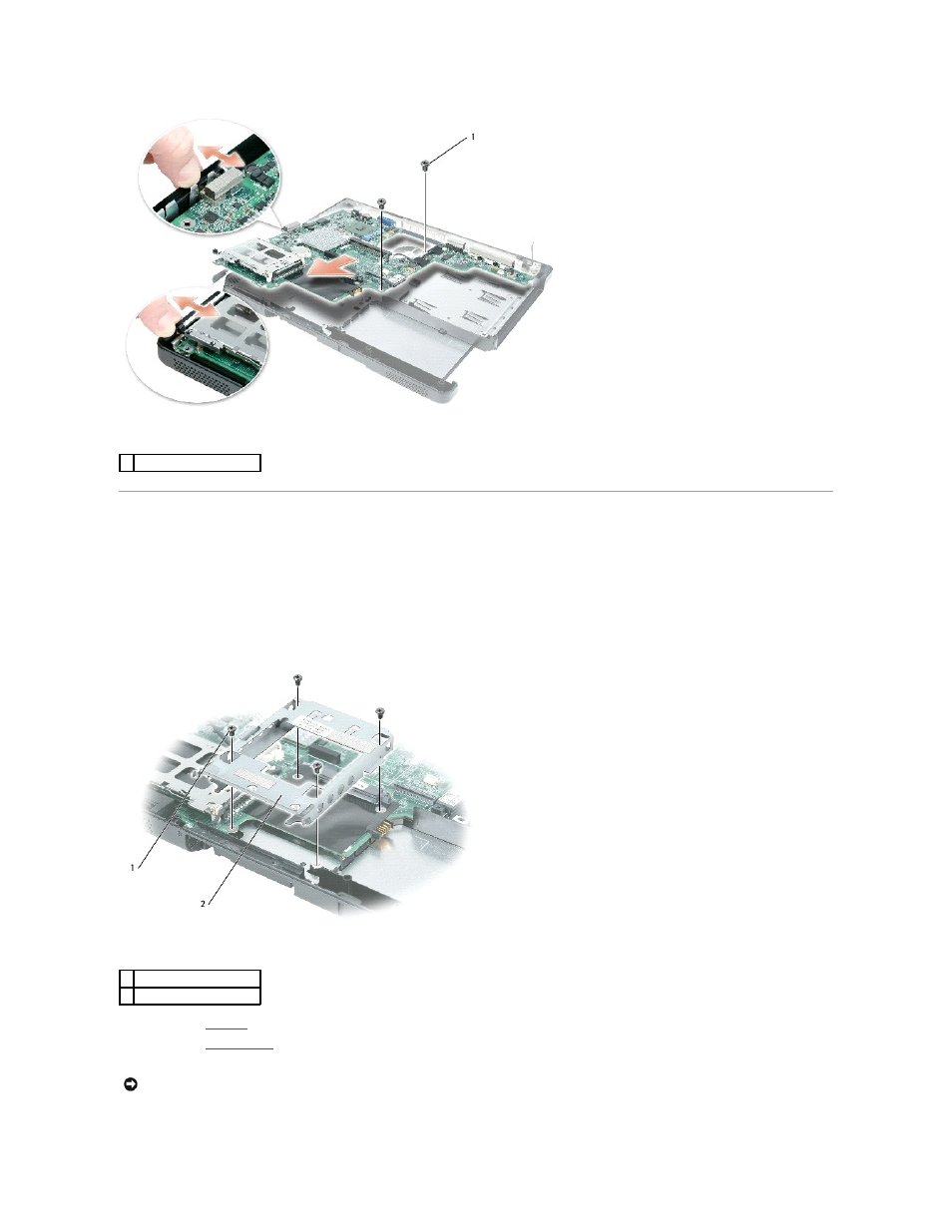 Installing the system board | Dell Inspiron 2200 User Manual | Page 28 / 45