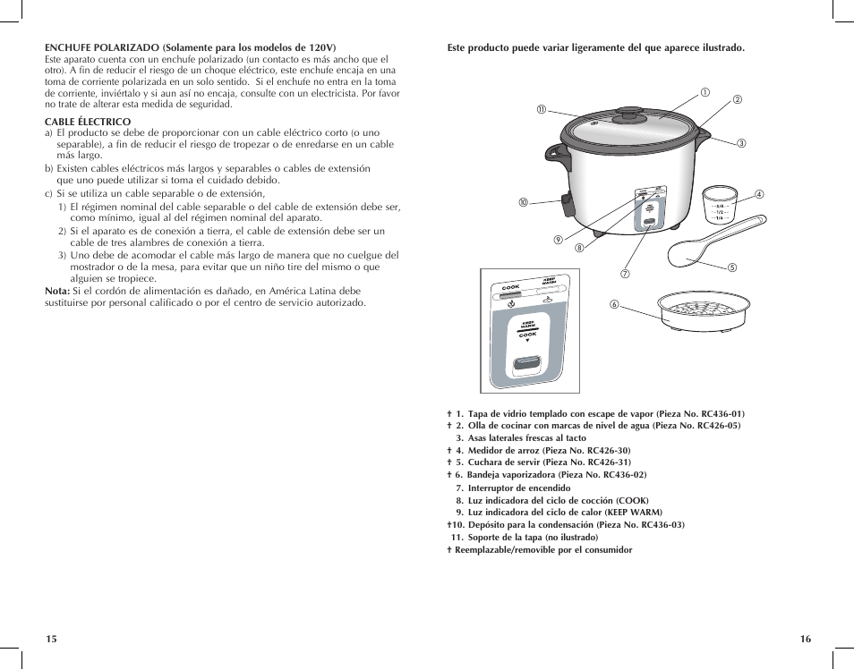 Black & Decker RC446 User Manual | Page 9 / 25