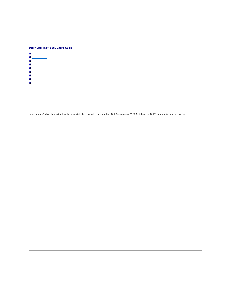 Advanced features, Legacyselect technology control, Manageability | Security, Dell openmanage it assistant, Dell openmanage client instrumentation | Dell OptiPlex 160L User Manual | Page 11 / 112