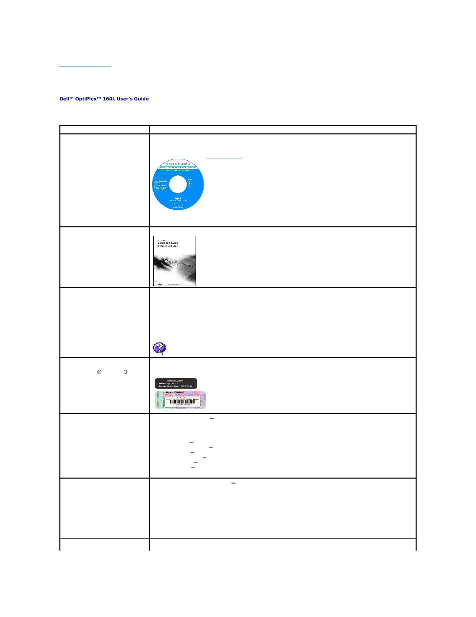 Finding information for your computer | Dell OptiPlex 160L User Manual | Page 29 / 112