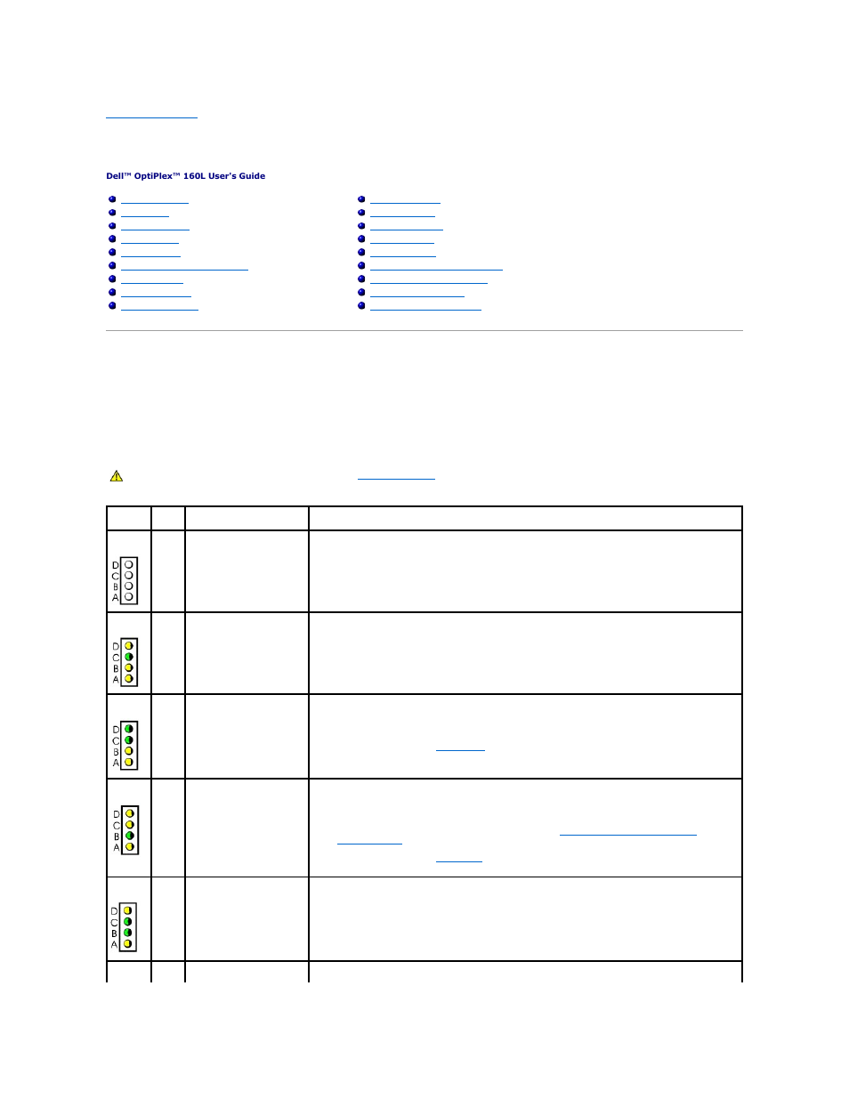 Solving problems, Diagnostic lights | Dell OptiPlex 160L User Manual | Page 91 / 112