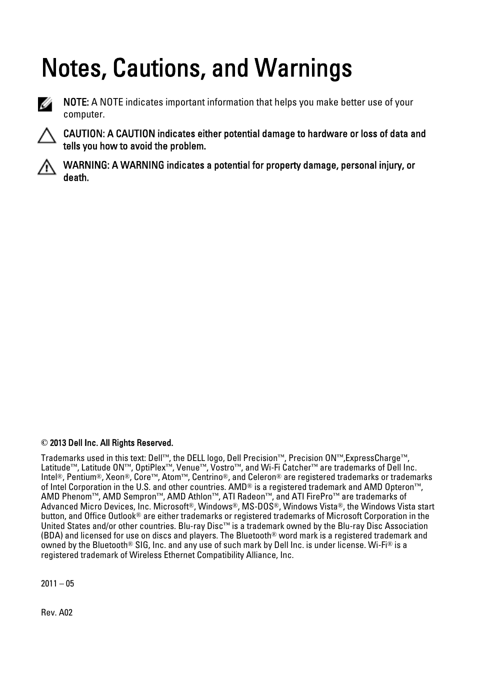 Dell Precision T1600 (Early 2011) User Manual | Page 2 / 89