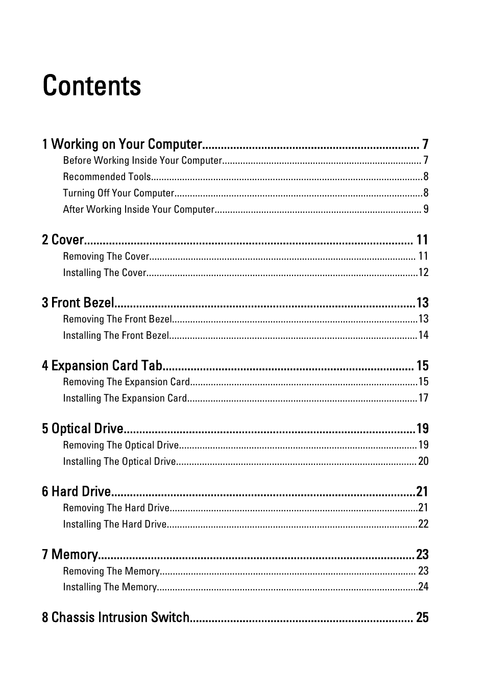 Dell Precision T1600 (Early 2011) User Manual | Page 3 / 89