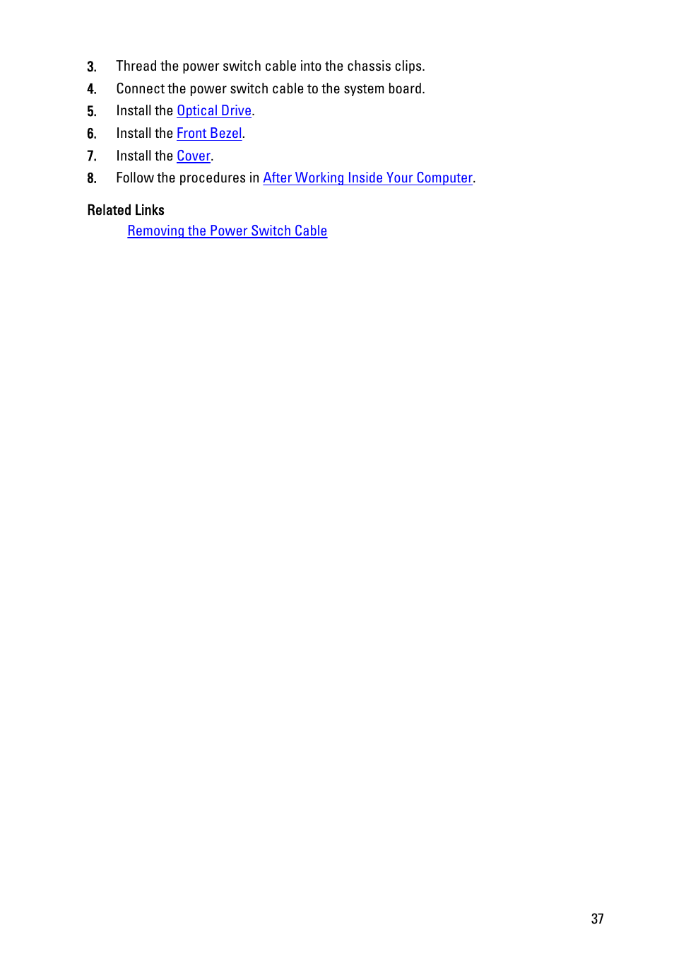 Dell Precision T1600 (Early 2011) User Manual | Page 37 / 89