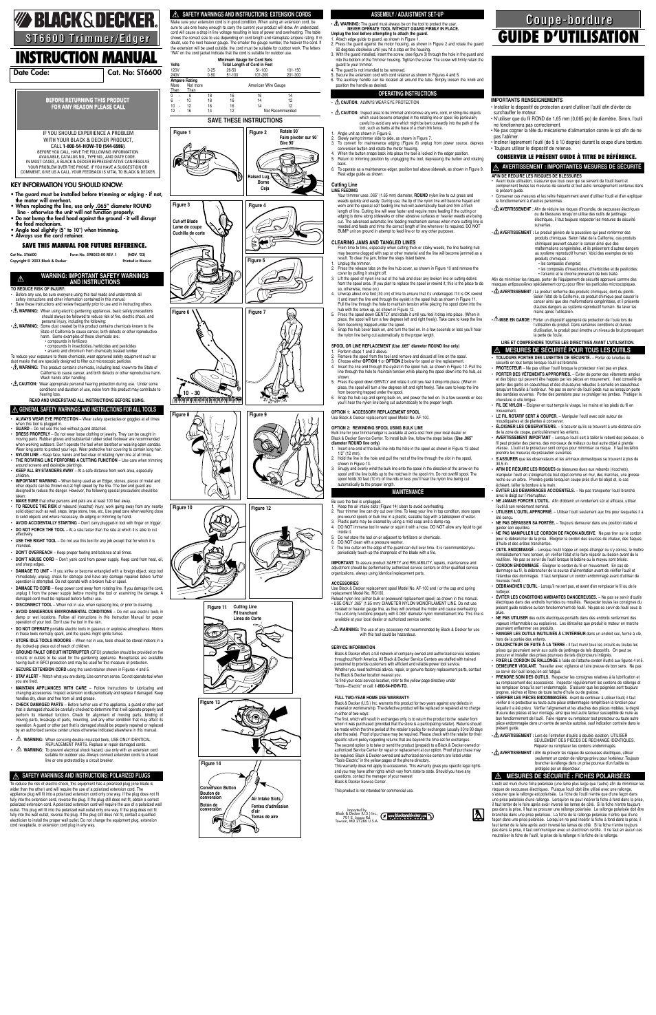 Black & Decker 598053-00 User Manual | 2 pages