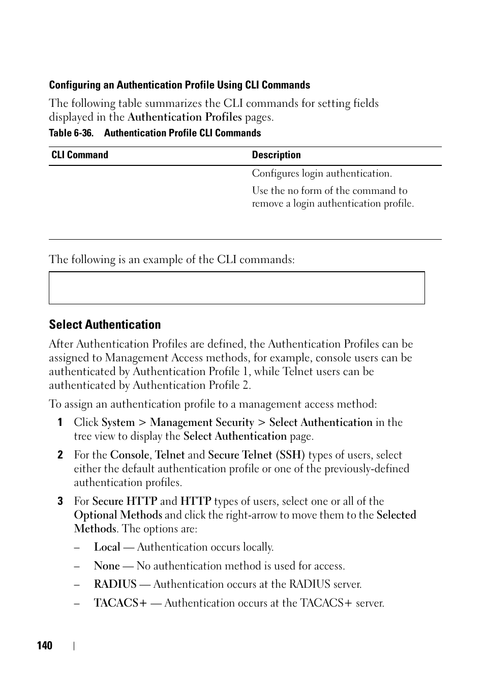 Select authentication | Dell PowerEdge VRTX User Manual | Page 140 / 476