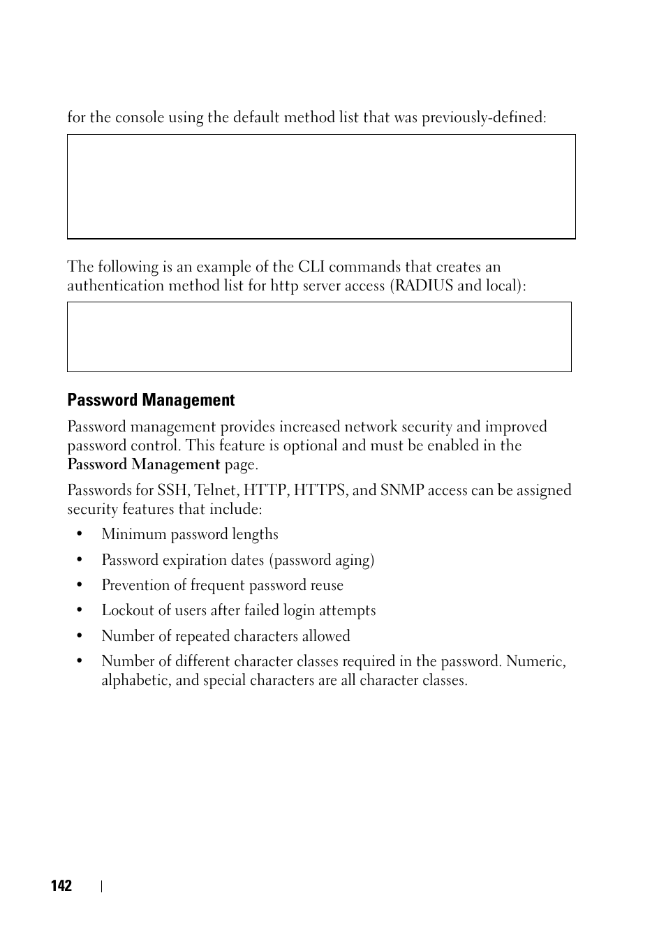 Password management | Dell PowerEdge VRTX User Manual | Page 142 / 476