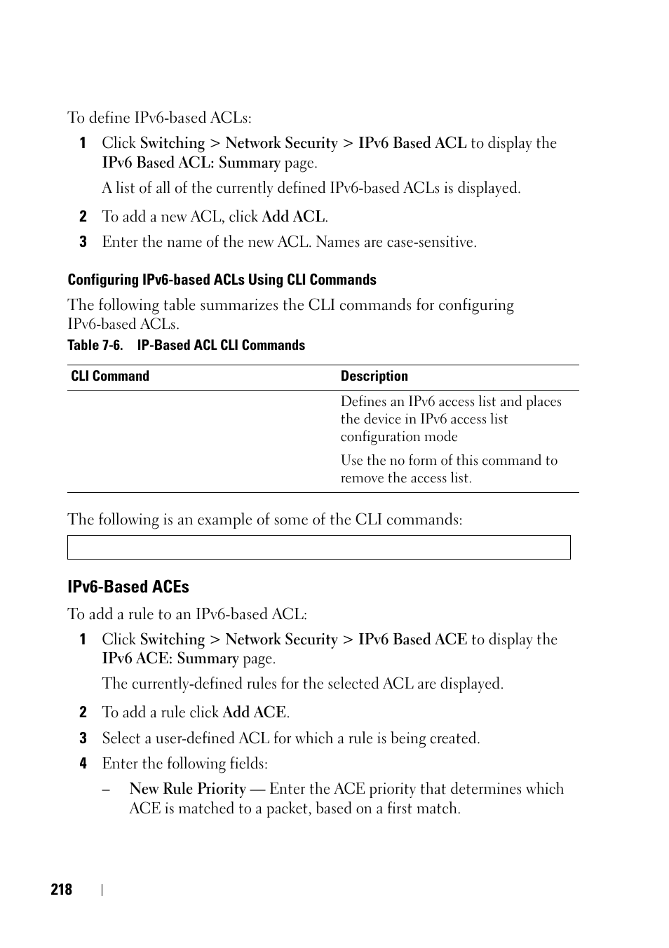 Ipv6-based aces | Dell PowerEdge VRTX User Manual | Page 218 / 476
