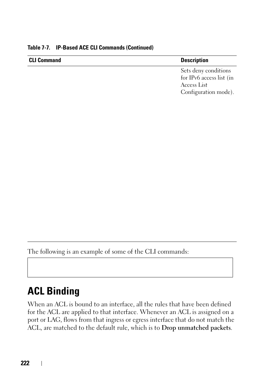 Acl binding | Dell PowerEdge VRTX User Manual | Page 222 / 476