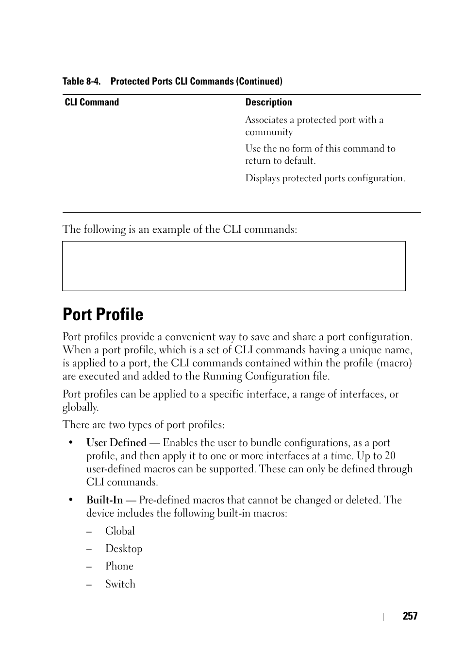 Port profile | Dell PowerEdge VRTX User Manual | Page 257 / 476