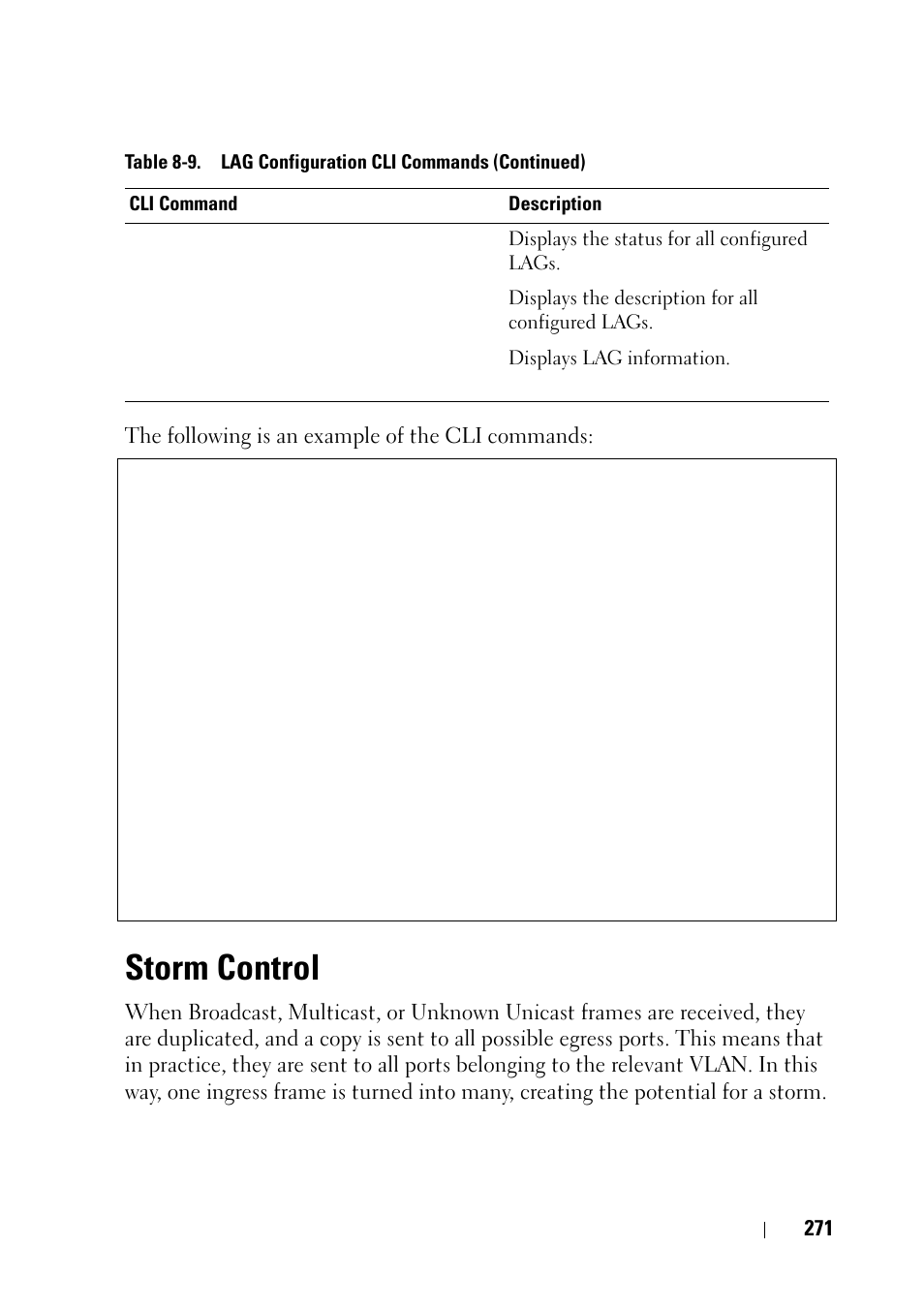 Storm control | Dell PowerEdge VRTX User Manual | Page 271 / 476