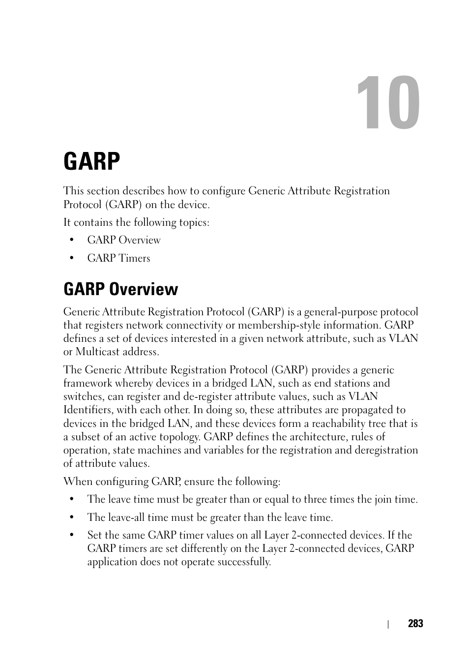 Garp, Garp overview | Dell PowerEdge VRTX User Manual | Page 283 / 476