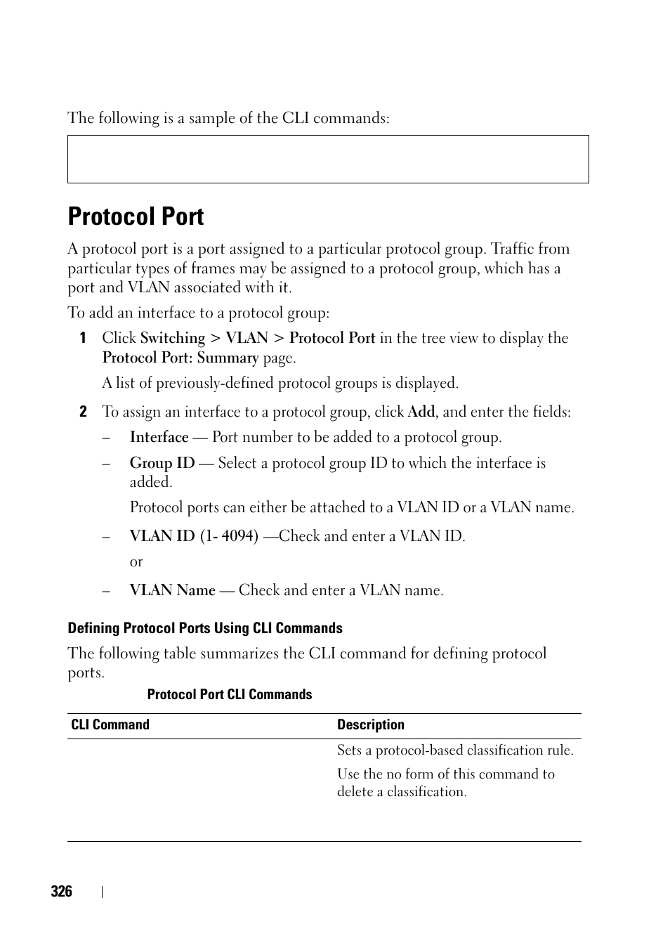 Protocol port | Dell PowerEdge VRTX User Manual | Page 326 / 476