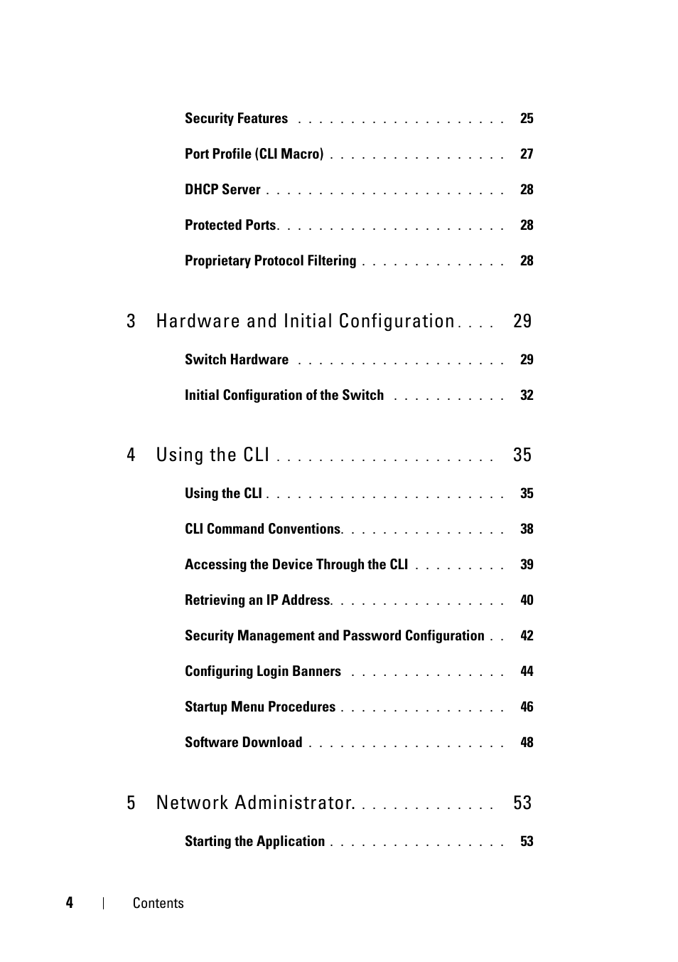 3 hardware and initial configuration, 4 using the cli, 5 network administrator | Dell PowerEdge VRTX User Manual | Page 4 / 476