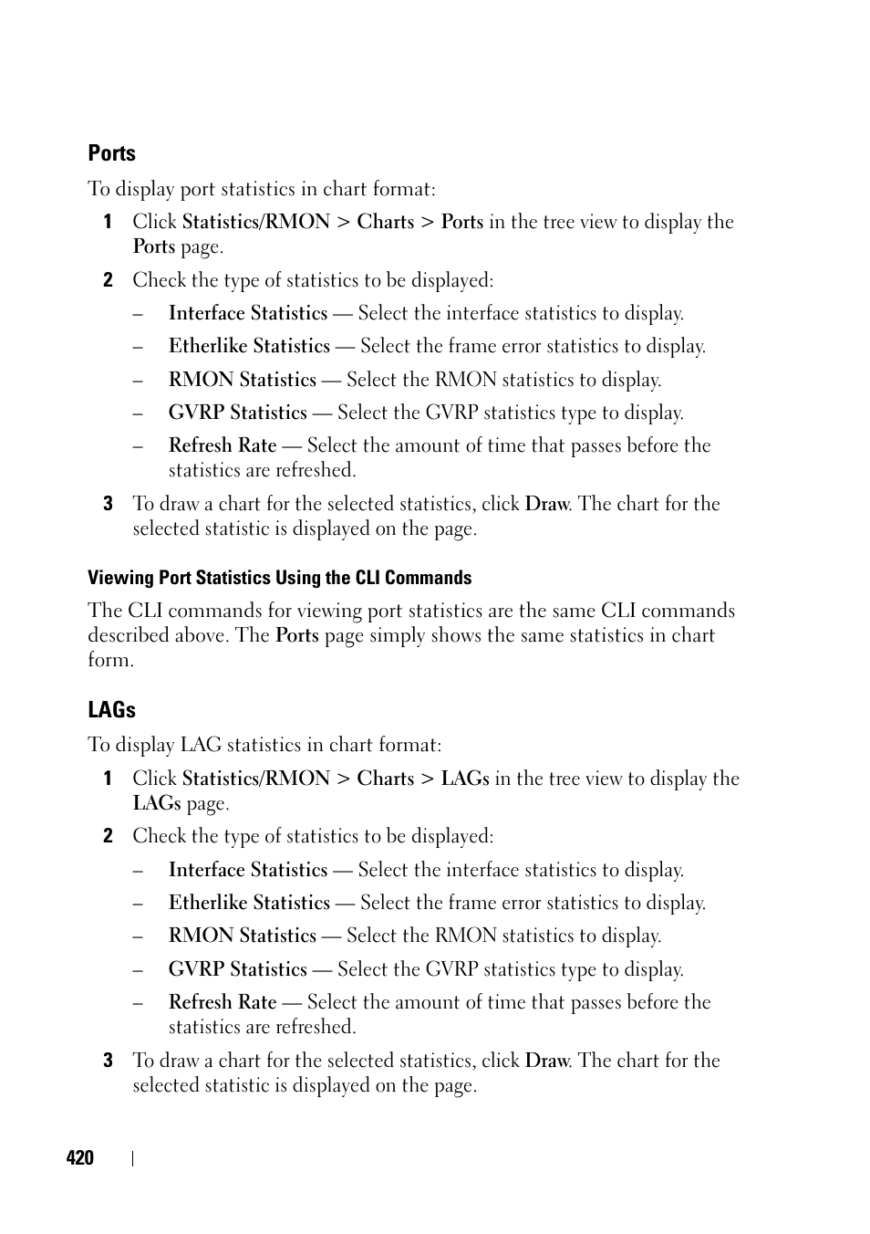 Ports, Lags | Dell PowerEdge VRTX User Manual | Page 420 / 476