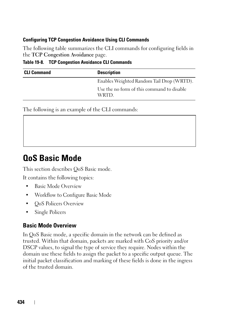Qos basic mode, Basic mode overview | Dell PowerEdge VRTX User Manual | Page 434 / 476