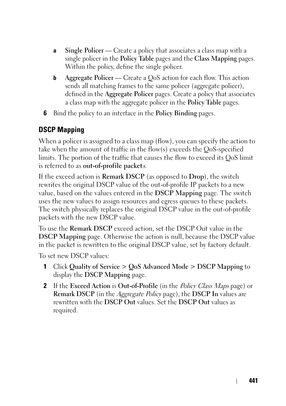 Dscp mapping | Dell PowerEdge VRTX User Manual | Page 441 / 476