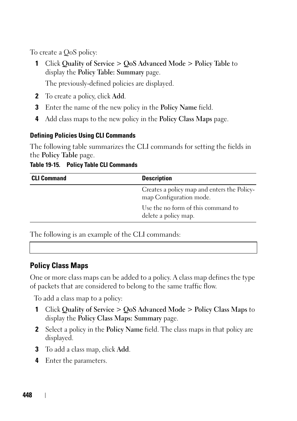 Policy class maps, 437, "policy class maps" on | Dell PowerEdge VRTX User Manual | Page 448 / 476