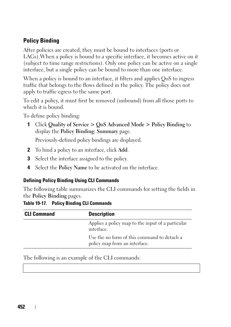 Policy binding | Dell PowerEdge VRTX User Manual | Page 452 / 476