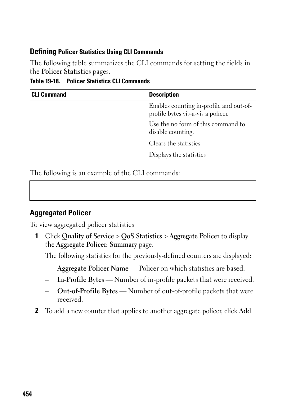 Aggregated policer | Dell PowerEdge VRTX User Manual | Page 454 / 476