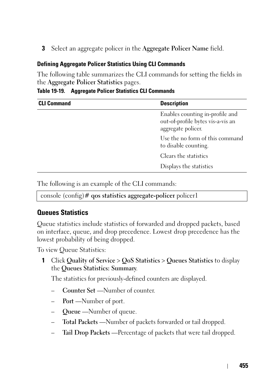 Queues statistics | Dell PowerEdge VRTX User Manual | Page 455 / 476