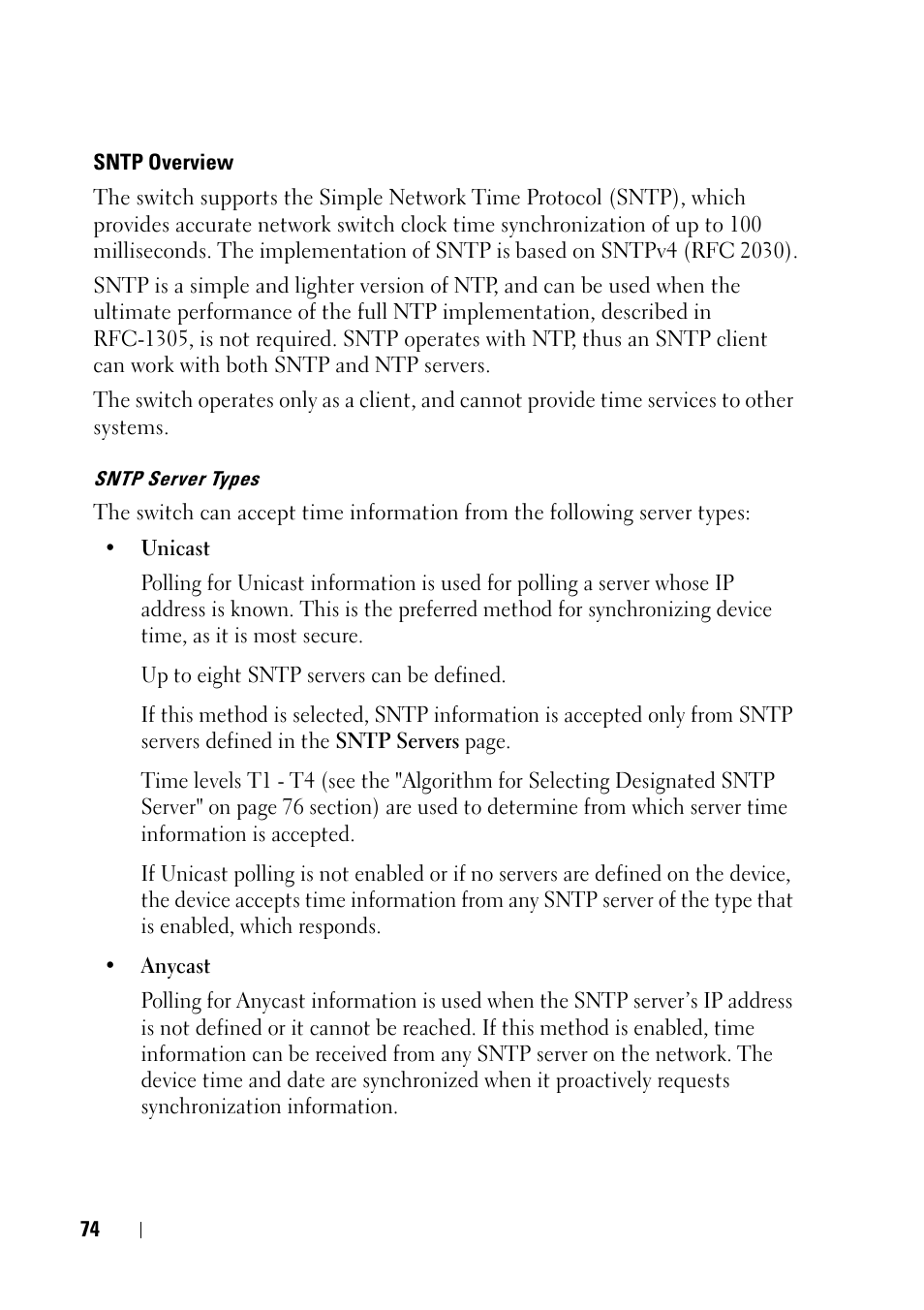 Sntp overview | Dell PowerEdge VRTX User Manual | Page 74 / 476