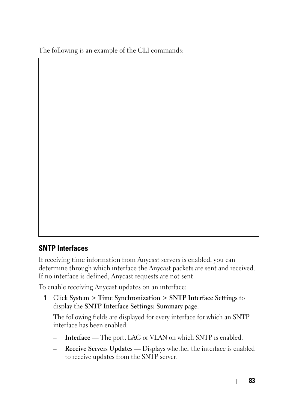 Sntp interfaces | Dell PowerEdge VRTX User Manual | Page 83 / 476