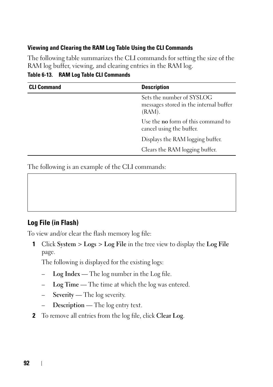Log file (in flash) | Dell PowerEdge VRTX User Manual | Page 92 / 476