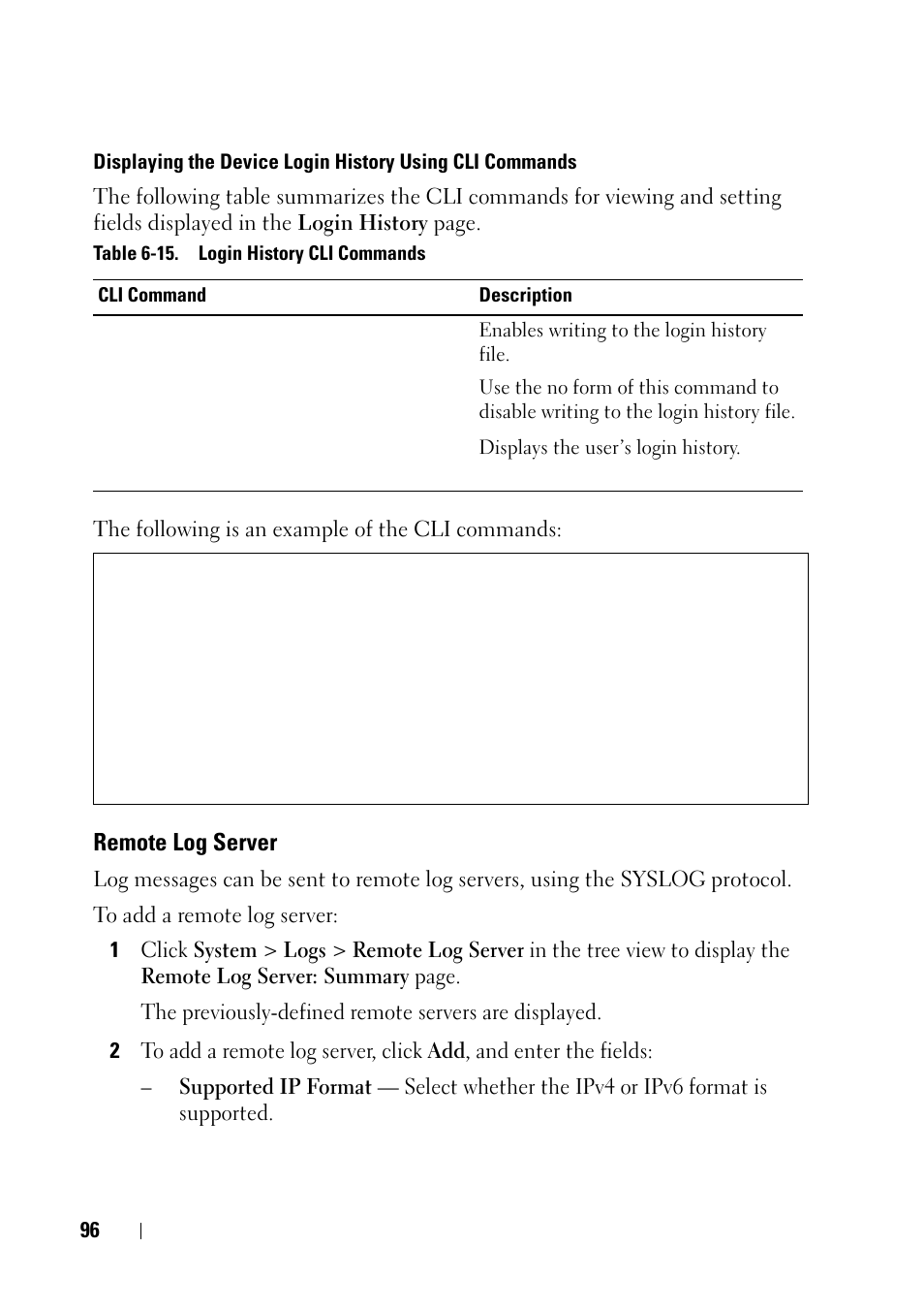 Remote log server | Dell PowerEdge VRTX User Manual | Page 96 / 476