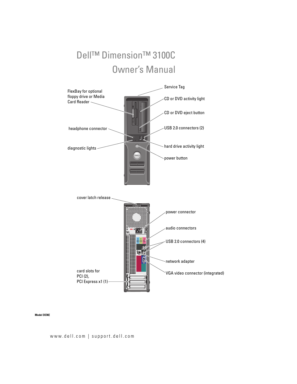 Dell Dimension 3100C User Manual | 134 pages