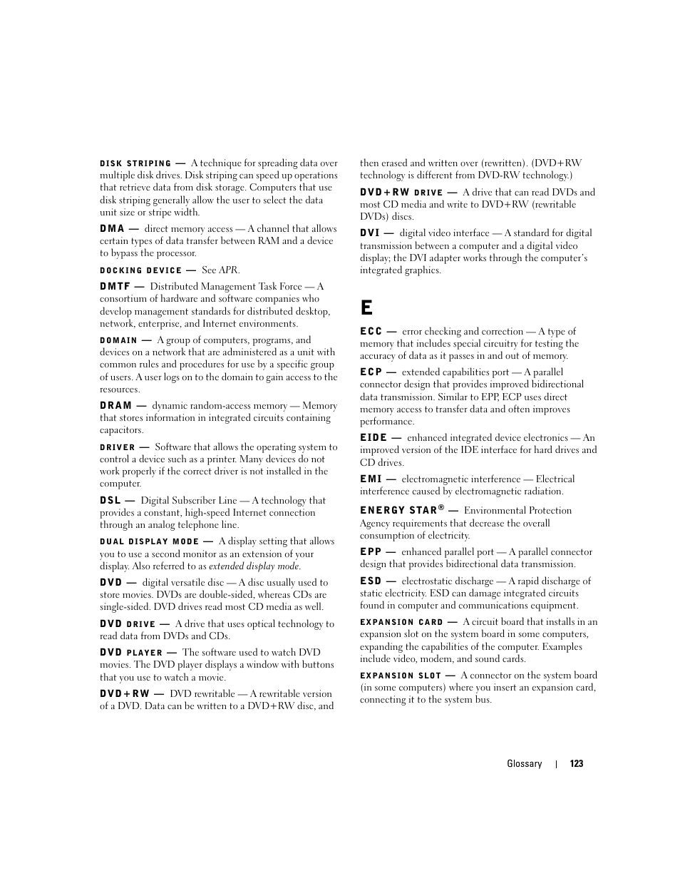 Dell Dimension 3100C User Manual | Page 123 / 134