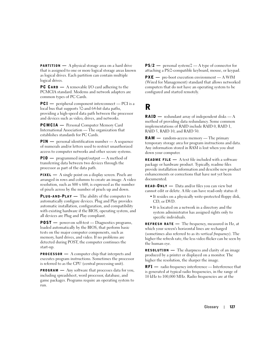 Dell Dimension 3100C User Manual | Page 127 / 134