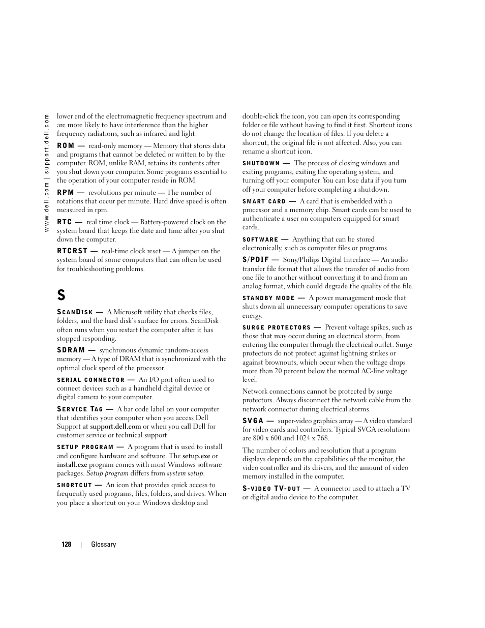 Dell Dimension 3100C User Manual | Page 128 / 134