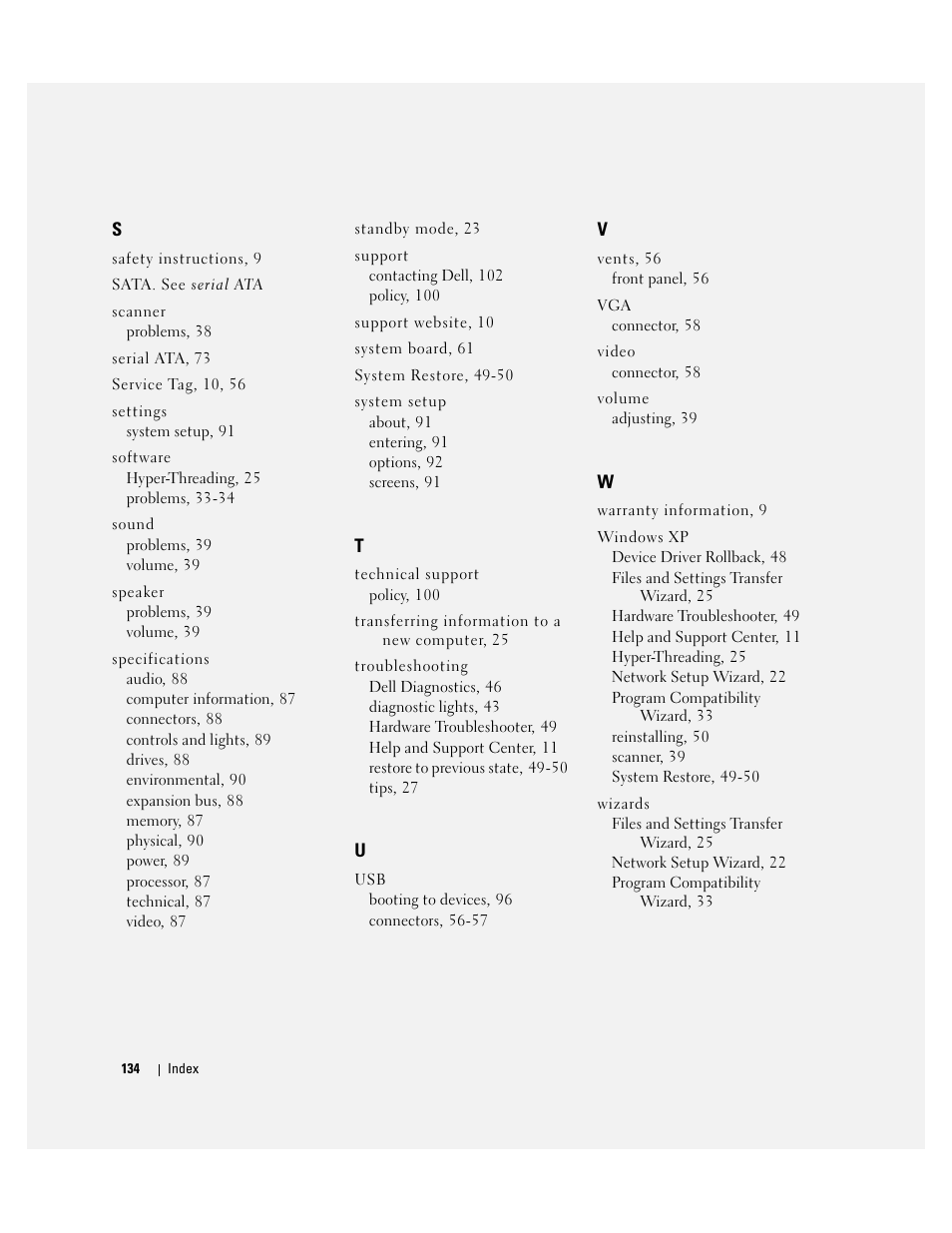 Dell Dimension 3100C User Manual | Page 134 / 134