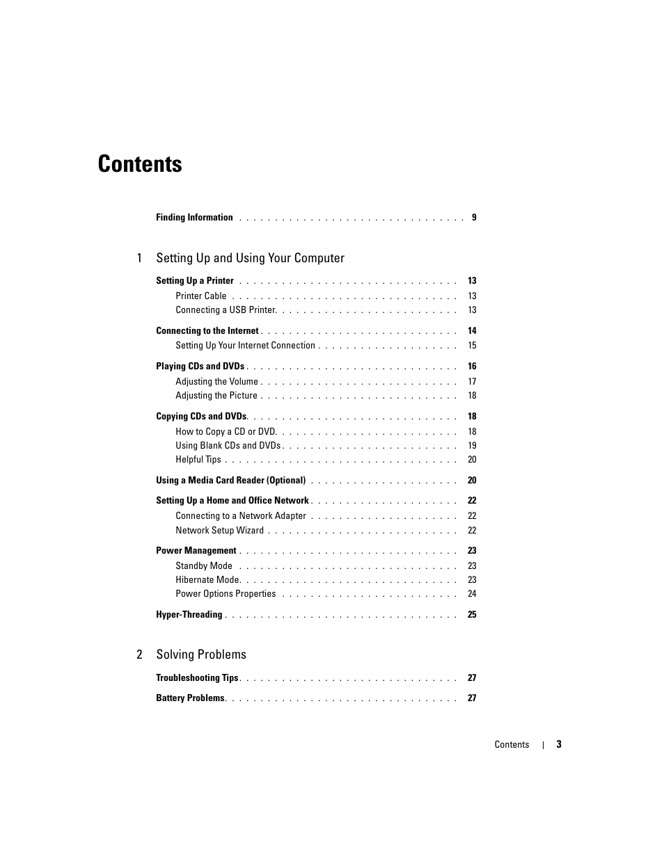 Dell Dimension 3100C User Manual | Page 3 / 134