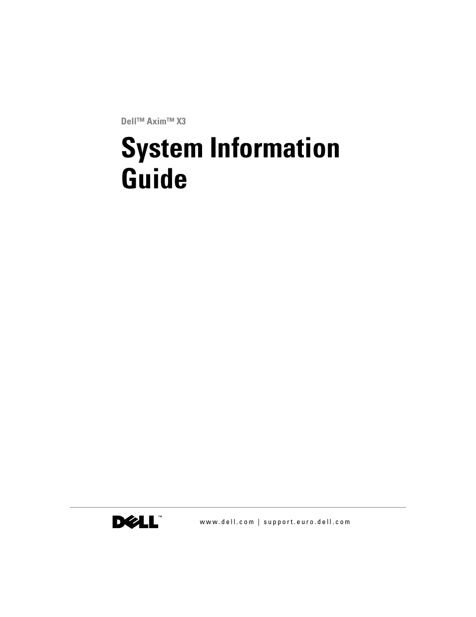 System information guide | Dell AXIM X3 User Manual | Page 3 / 366