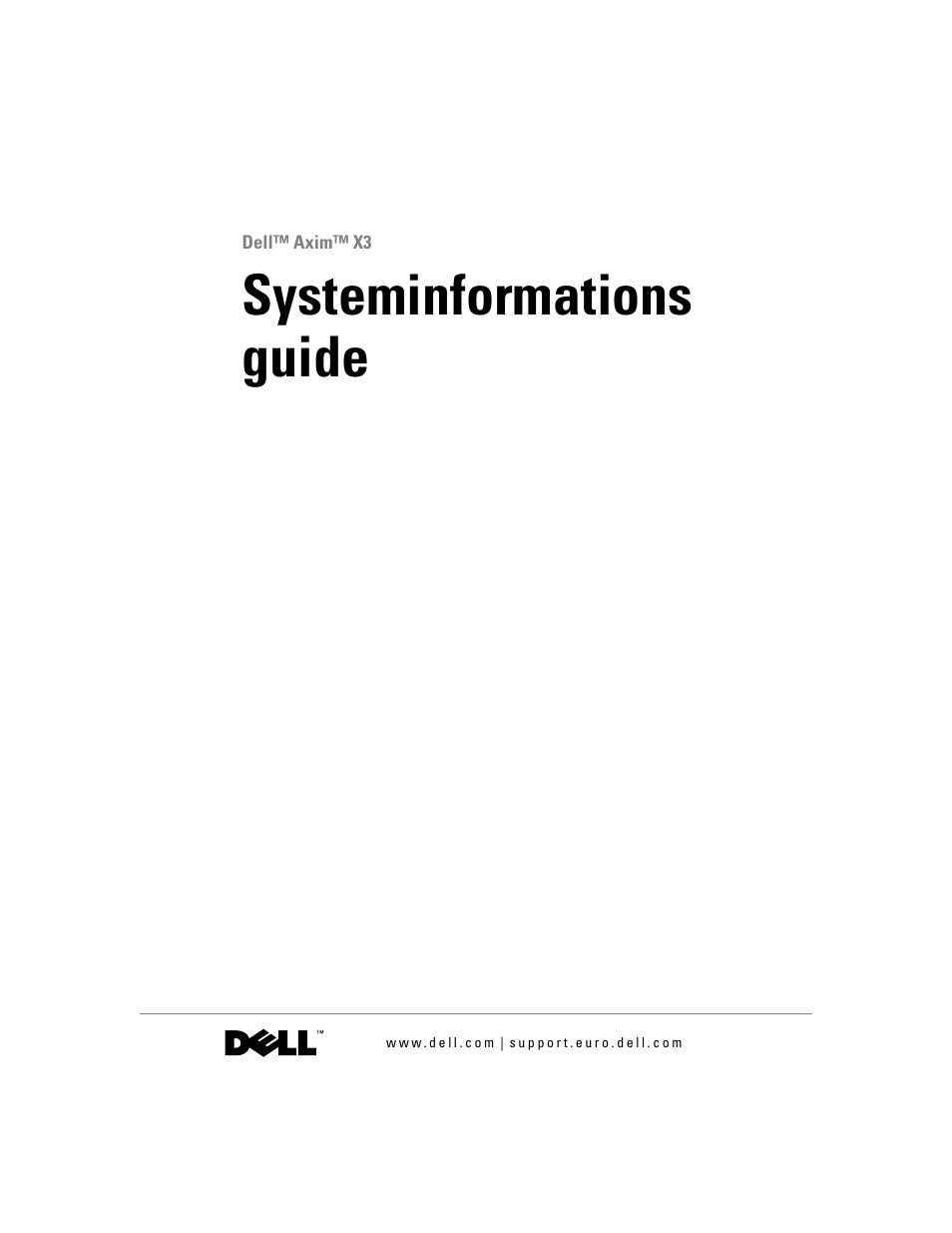 Systeminformations guide | Dell AXIM X3 User Manual | Page 309 / 366