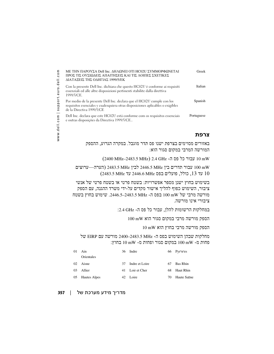 תפרצ | Dell AXIM X3 User Manual | Page 340 / 366