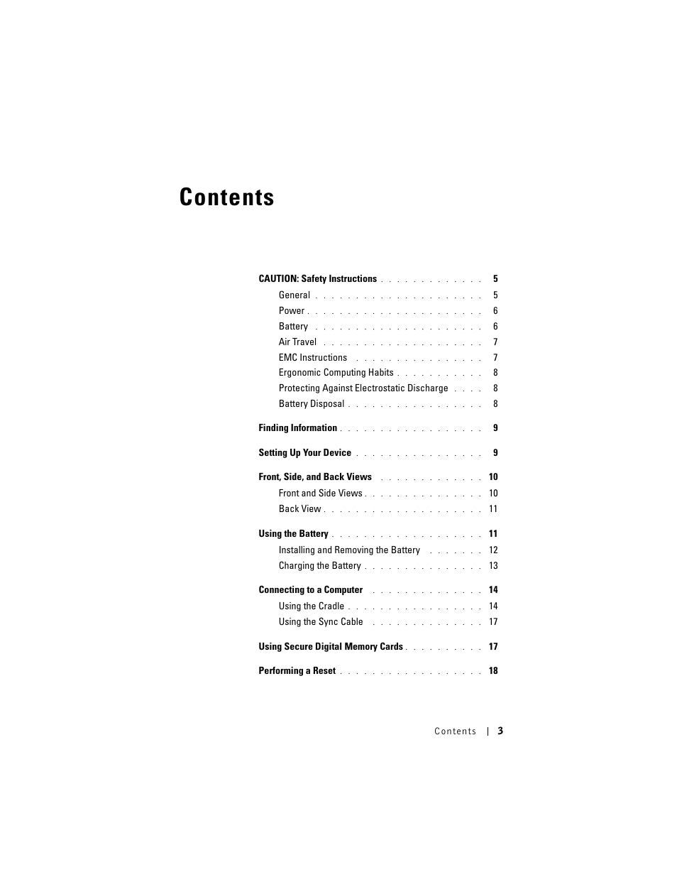 Dell AXIM X3 User Manual | Page 5 / 366