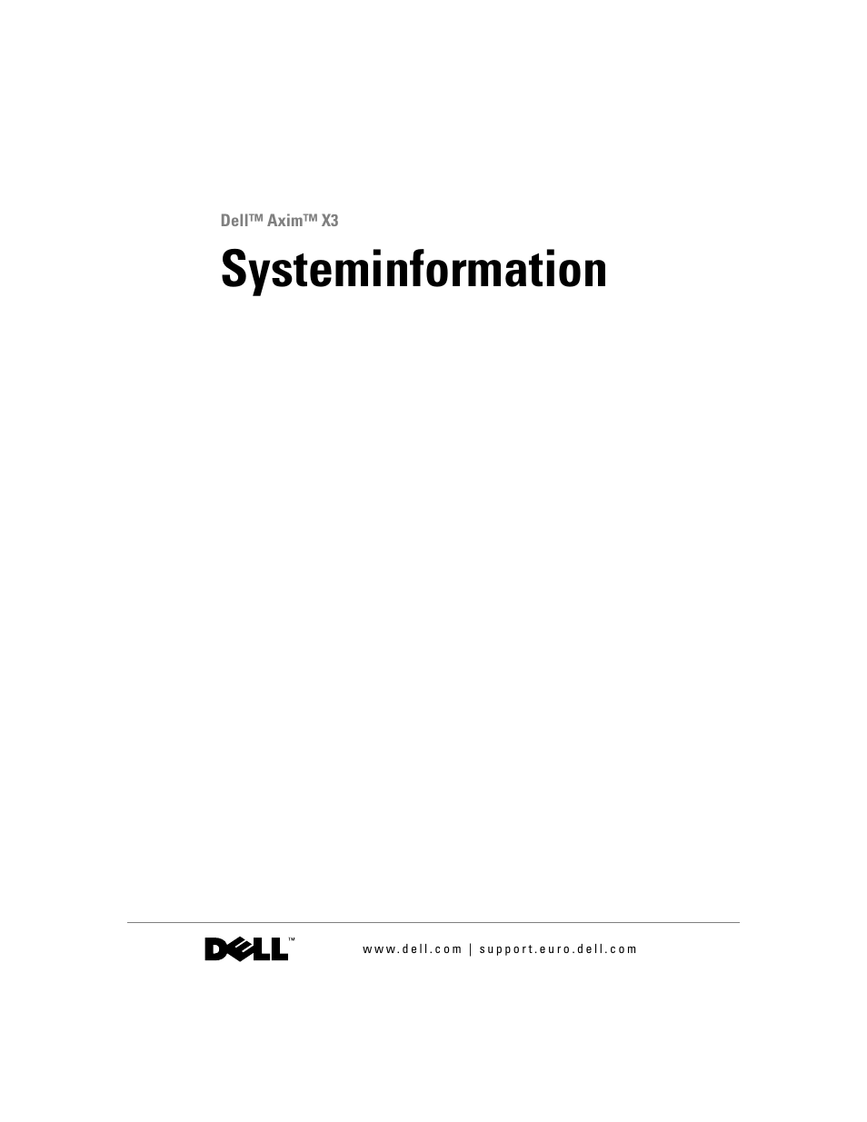 Systeminformation | Dell AXIM X3 User Manual | Page 65 / 366