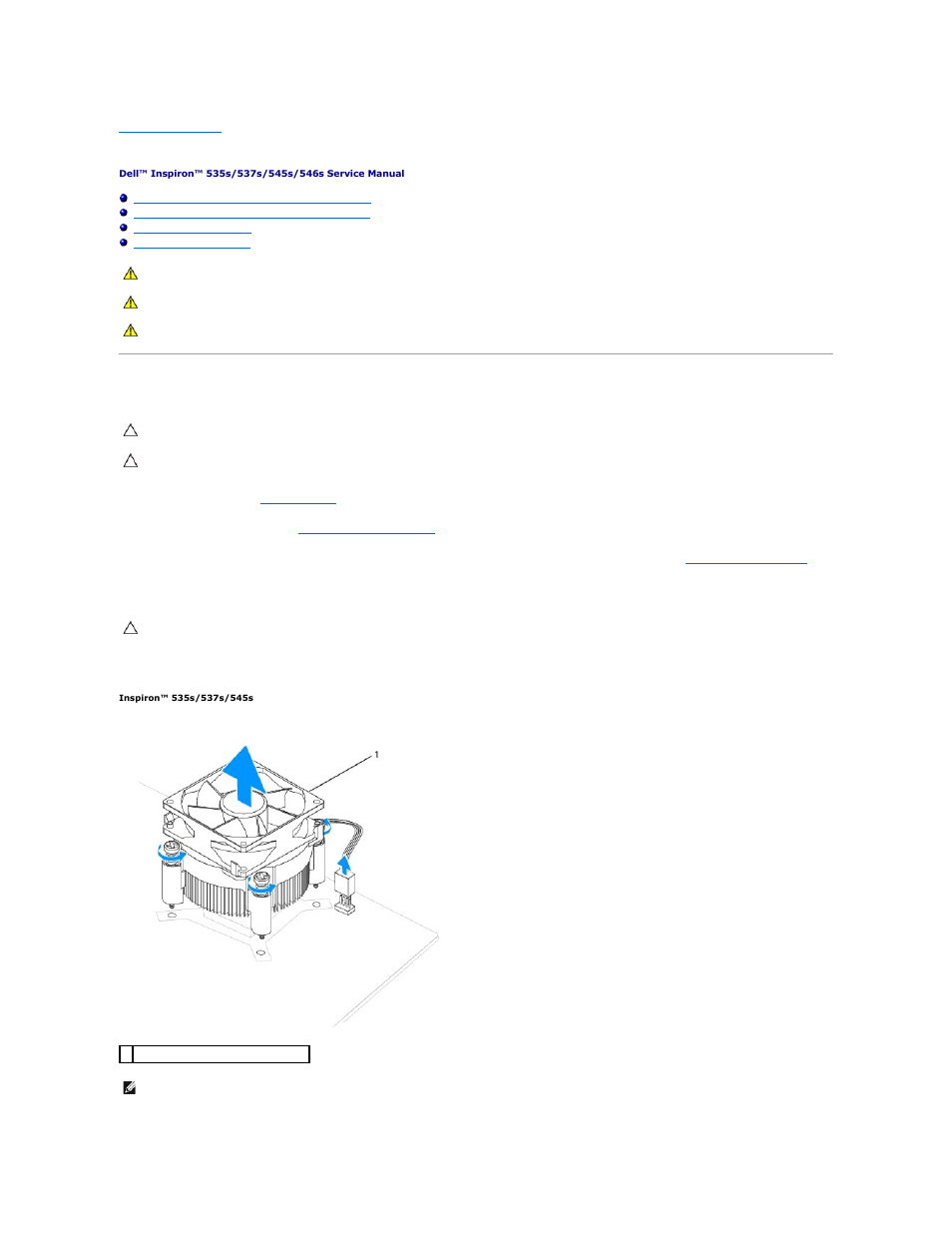 Fans, Removing the processor fan and heat sink assembly | Dell Inspiron 546s (Early 2009) User Manual | Page 24 / 49