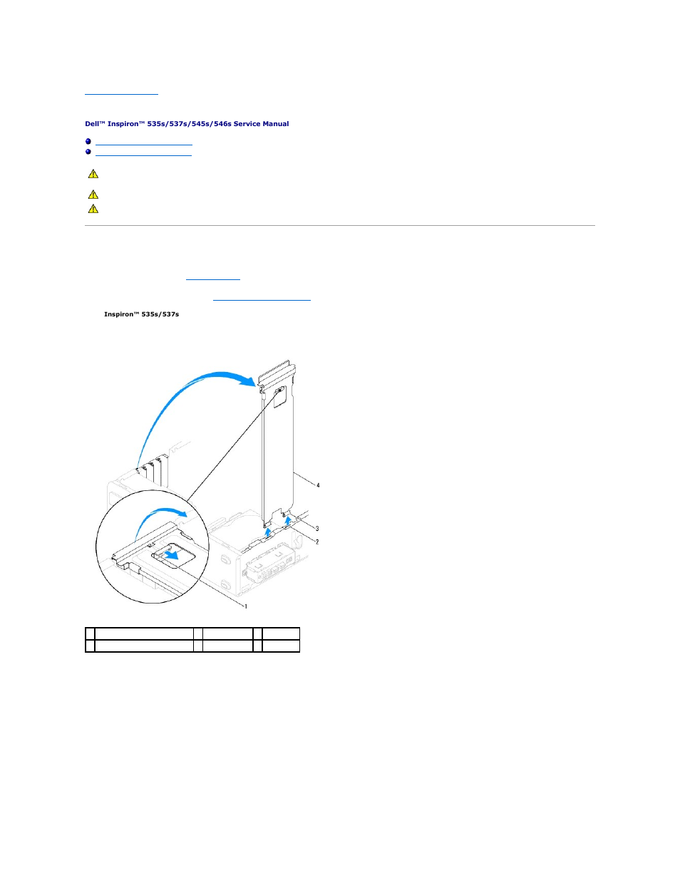 Support bracket, Removing the support bracket | Dell Inspiron 546s (Early 2009) User Manual | Page 5 / 49