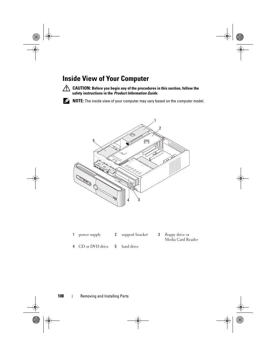 Inside view of your computer | Dell Inspiron 530s (Mid 2007) User Manual | Page 108 / 222