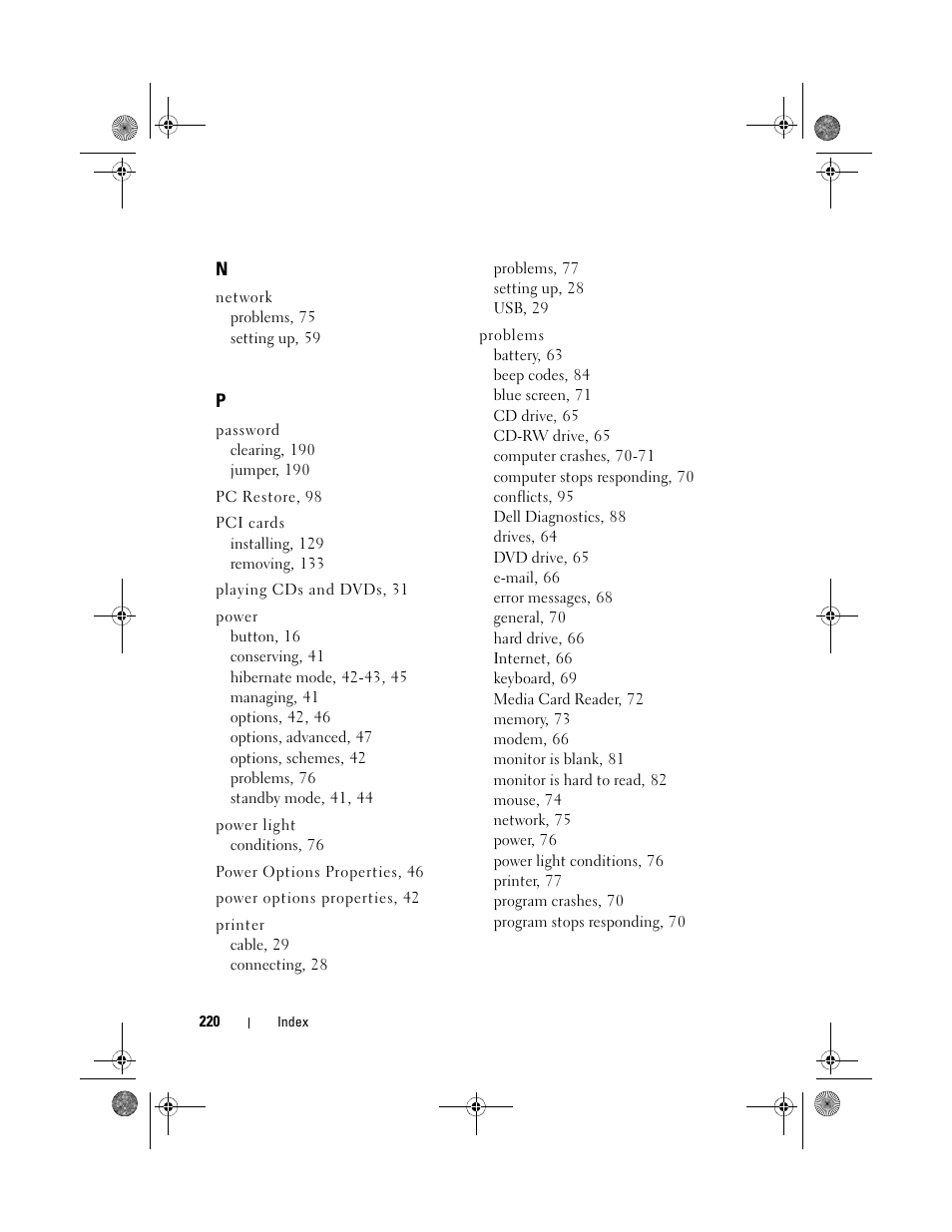 Dell Inspiron 530s (Mid 2007) User Manual | Page 220 / 222