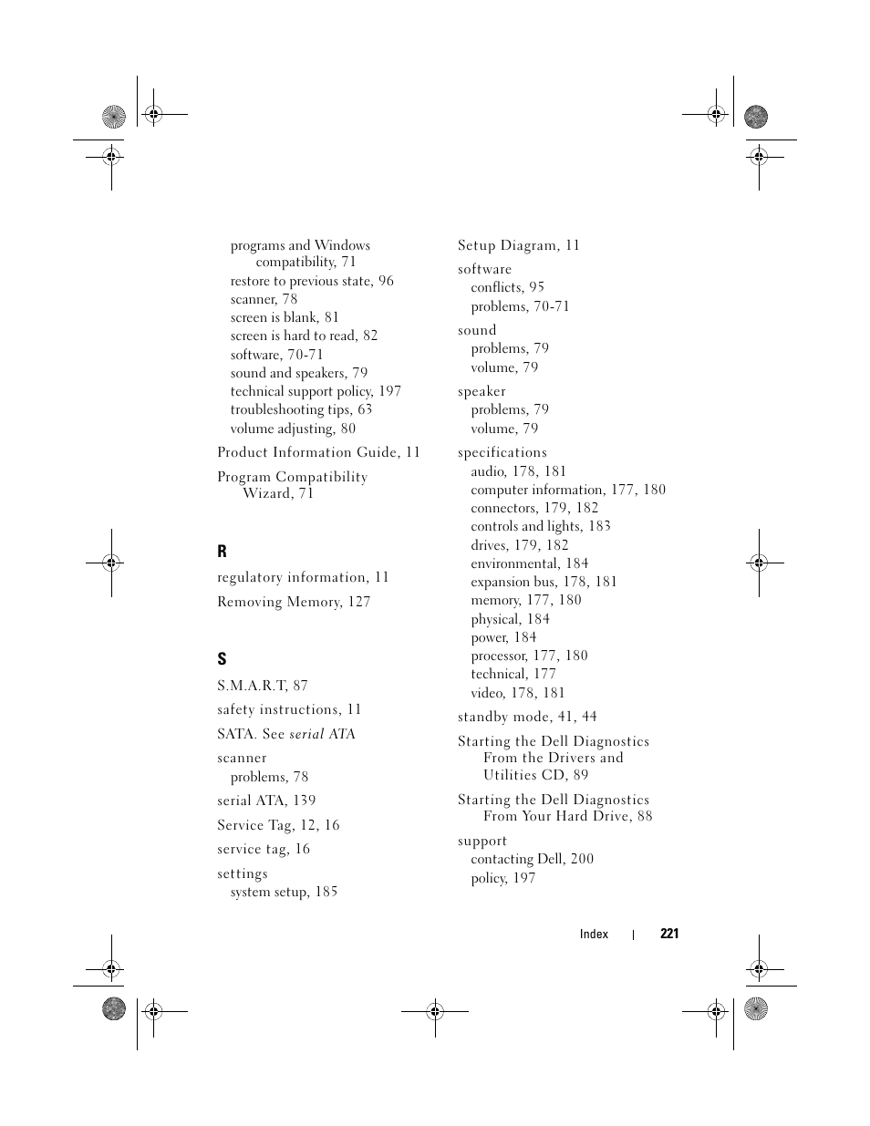 Dell Inspiron 530s (Mid 2007) User Manual | Page 221 / 222