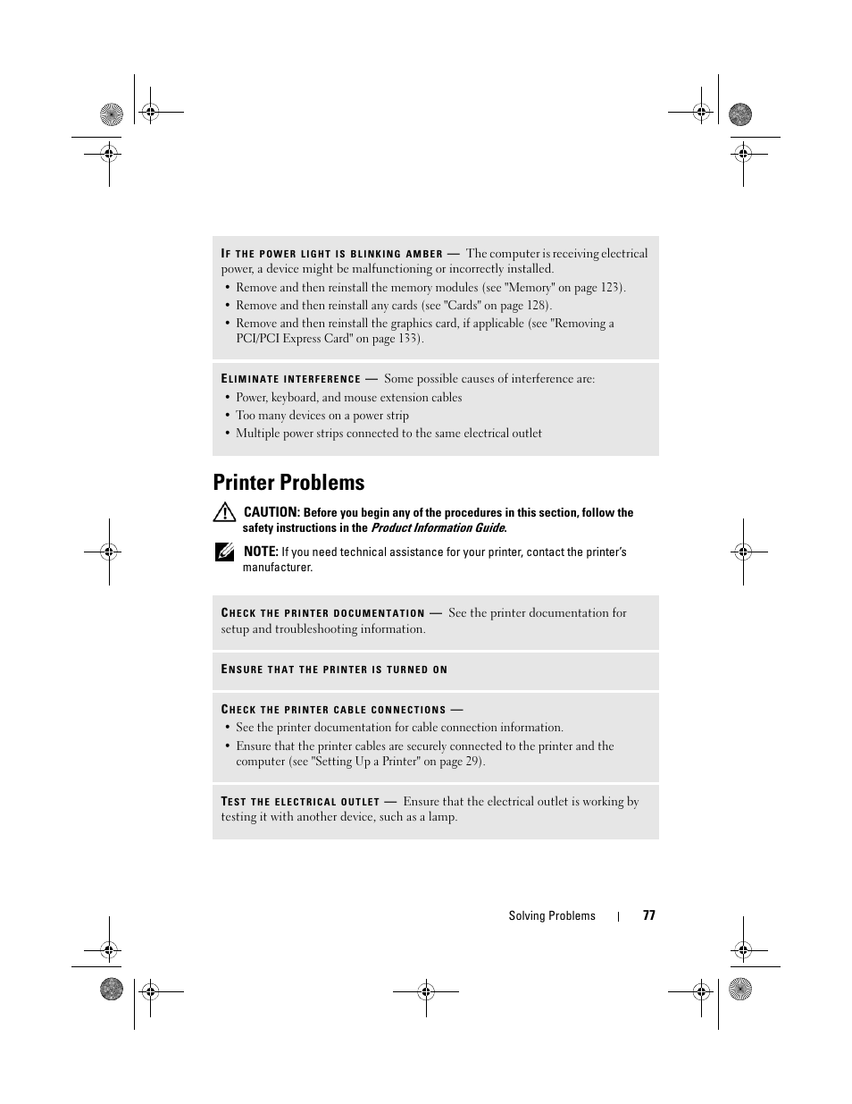 Printer problems | Dell Inspiron 530s (Mid 2007) User Manual | Page 77 / 222