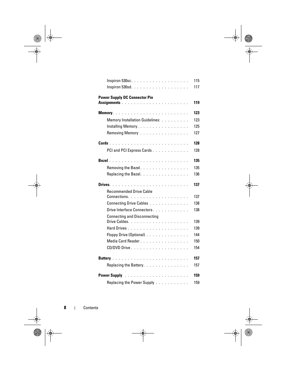 Dell Inspiron 530s (Mid 2007) User Manual | Page 8 / 222